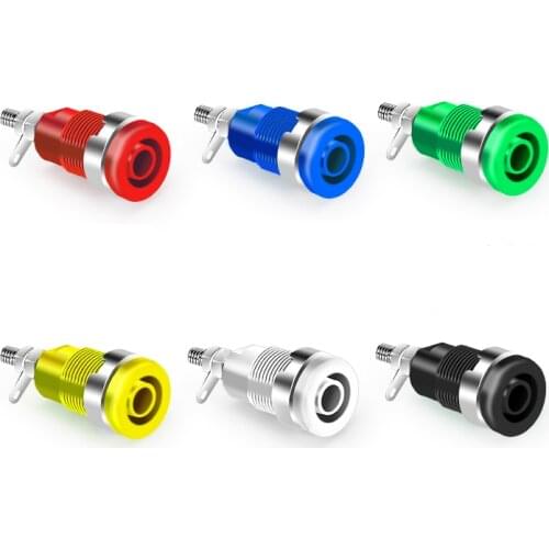 5pcs High voltage safety type 4mm panel banana socket hole current 32A terminal connector open hole 12mm plug