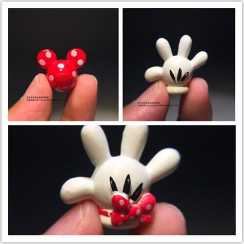 99Pieces 2cm Disney Minnie mouse palm Pink Red Classic Mickey mouse logo DIY accessories series lovely holiday gift