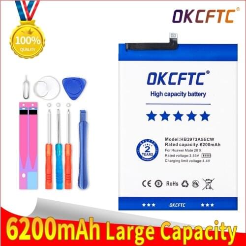HB3973A5ECW Battery For Huawei Honor Note10 8X max Mate20x Note 10 Mate 20x Mobile Phone Bateria 6200mAh High Quality Free Tools