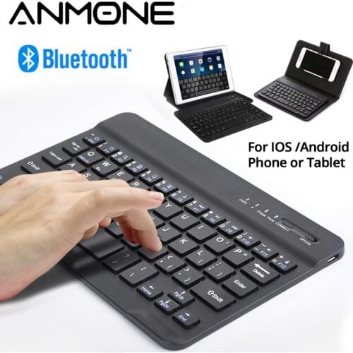 ANMONE Mini Wireless Keyboard For Ipad Android Windows System Slim Portable Bluetooth Key board For Tablet Laptop Smartphone