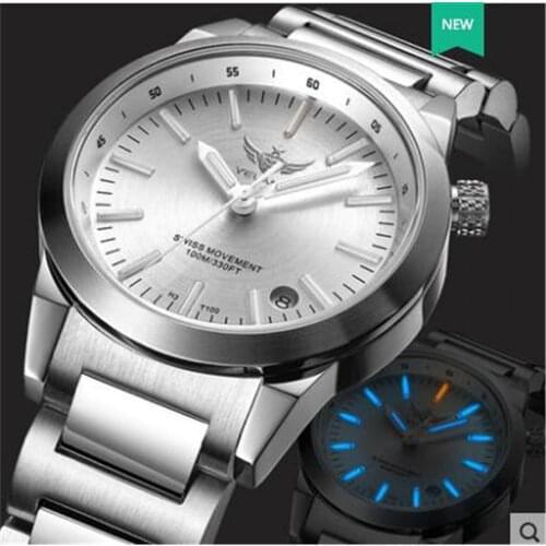 Yelang Women Tritium Light T100 Watch Ronda Movement Quartz Luminous Girl Military Watch Outdoor Sports Wristwatch steel band