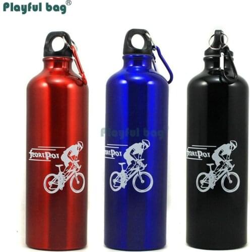 Playful bag Bicycle Kettle Moutain Bike Aluminum Alloy Water Kettle With buckle Riding Bike Equipment Bicycle Accessoies DA01