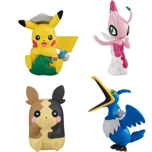 TAKARA TOMY Pokemon T-ARTS Sword Shield Anime Figures Dolls Gashapon Pikachu Cramorant Celebi Morpeko Action Figure Model Toys