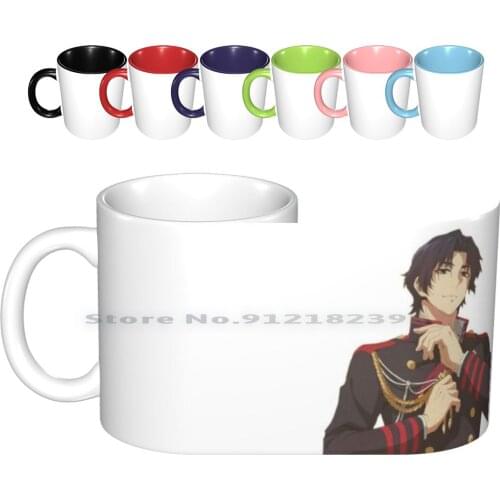 Guren Ichinose Ceramic Mugs Coffee Cups Milk Tea Mug Guren Ichinose Owari No Seraph Seraph Of The End Anime Manga Husbando