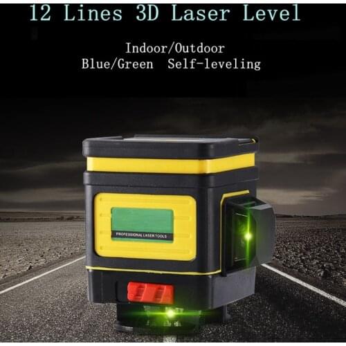 AMVOLTA Laser Level 360 Degree Automatic Self-leveling 12 Line Green Line Floor Wall Use Horizontal And Vertical