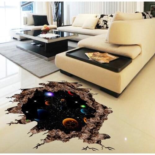 New 3D Outer Space World Universe Planet Wall Sticker Home Room Decor Removable