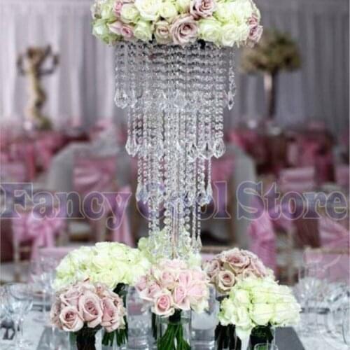 New arrival 80cm Tall Crystal Wedding Centerpiece Table Chandelier 10pcs/lot