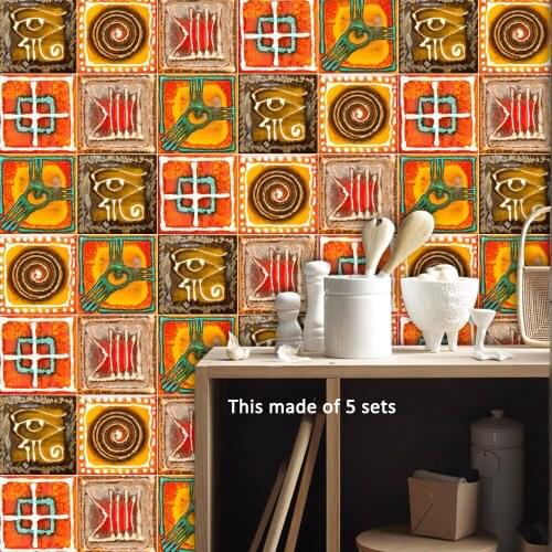 The New Italian style home decoration tile sticker bedroom living room bathroom wall sticker PVC waterproof oilproof sticker