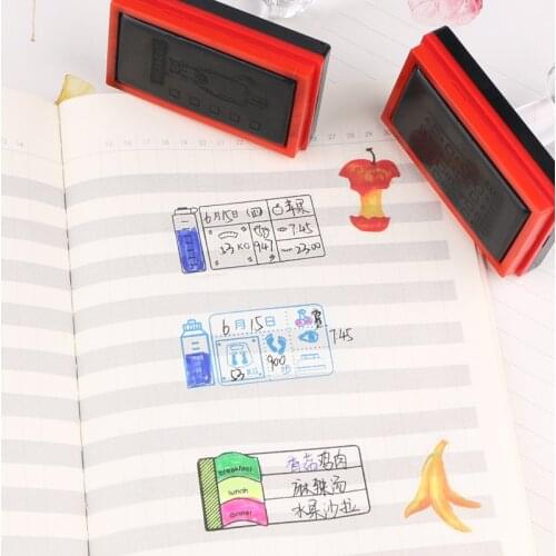Creative cartoon illustration hand account seal TODOLIST plan punching photosensitive account seal DIY dedicated time management