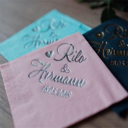 Personalized Baptism, Custom Napkins, Wedding Honeymoon , Monogramed vintage, Custom any text Modern Luncheon First Communion