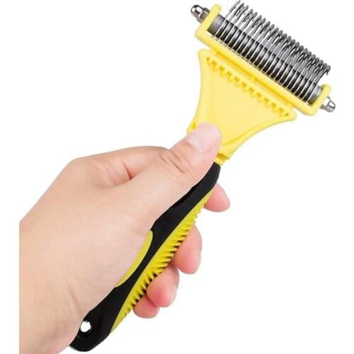 Pets Dematting Combs Double-Sided Cat Dog Comb Brush For Medium And Large Dogs Open Knot Rake Knife Pet Grooming Supplies