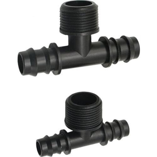 Male 3/4 to 16mm 20mm hose water splitter tee connector 1/2 3/4 2-way Garden hose tee fittings 3 pcs