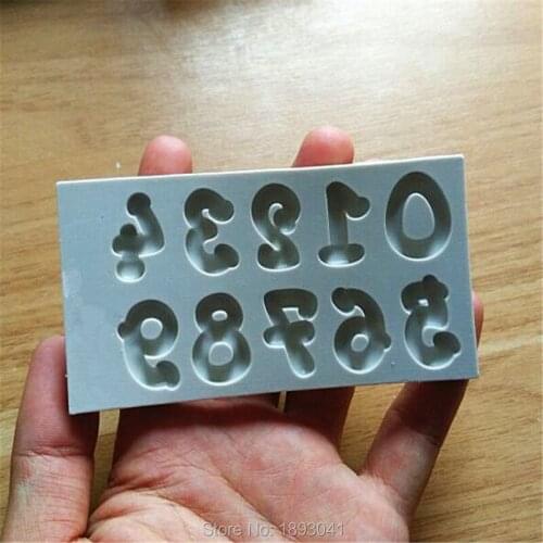 Silicone Cake Decoration Mold Cartoon Digital 3D Silicone Cake Mold Fondant Cake Decorating Tool SQ1758