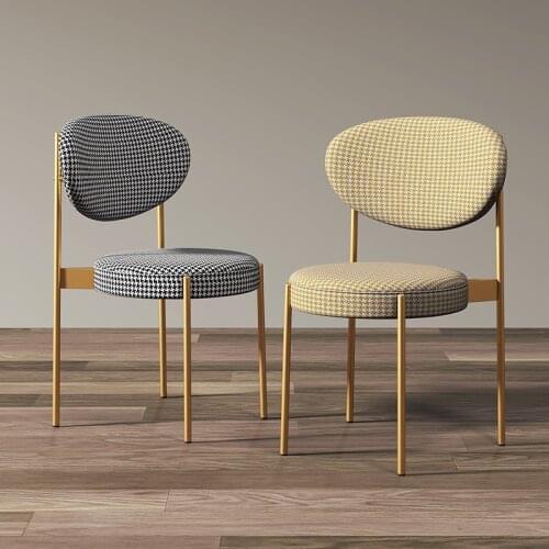 Modern Loft Design Dining chair Nordic Light Luxury Backrest Dining Chairs Simple Restaurant Hotel Stool Living Room Furniture