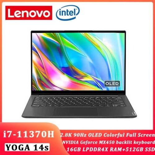 Lenovo YOGA 14s 2021 New laptop intel i7-11370H 16GB RAM 512GB SSD 14inch OLED Full screen computer Windows10 Ultraslim Notebook