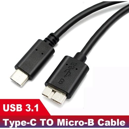 USB 3.1 Type-C to Micro B 3.0 10Pin Cable Data Cord Connector Adapter For External Hard Drive HDD Smartphone PC