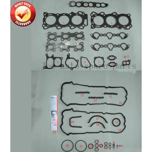 VQ23DE 2349cc 2.3L Engine Full gasket set kit for Nissan Teana 230JM-J31 2003-2008 /Cefiro / Renault Samsung SM7/Safrane 2006