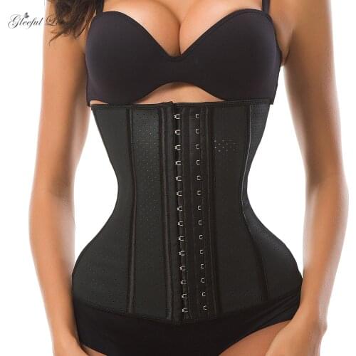 Womens Binders and Shapers Slimming Body Shapewear Women Latex Waist Trainer Girdle Slimming Sheath Belly Corset Weight Loss