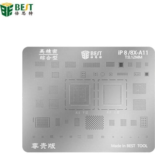 1Pcs BGA Reballing Stencil for iPhone 6/6P/6S/6SP/7/7P/8/8P/X/XS/11 IC Chips NAND CPU Soldering Net