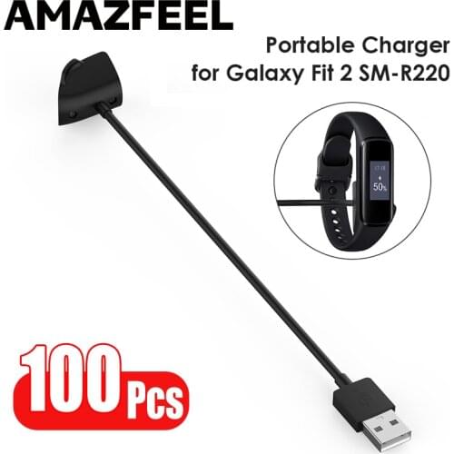 100Pcs/Pack Galaxy Fit2 Charging Cable Accessories For Samsung Galaxy Fit 2 SM-R220 Wristband Bracelet USB Chargers Cable Line