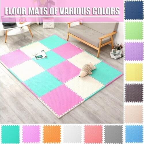 11.81Inch Foam Leaf Pattern Square Foldable Carpets Floor Mat Living Room Puzzle Rug Eco-friendly Split Anti-skid Carpet Rugs