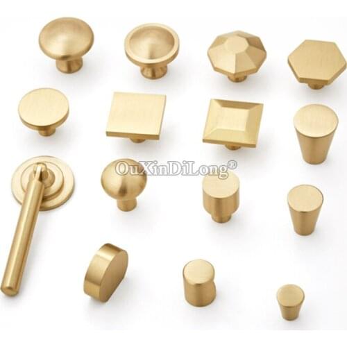 High Quality 2PCS European Solid Brass Kitchen Cabinet Door Handles Cupboard Wardrobe Drawer Wine Cabinet Pulls Handles & Knobs