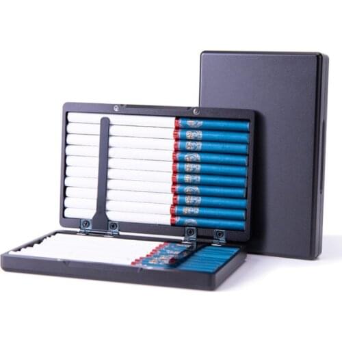 20 Slim Cigarettes Aluminum Alloy Cigarette Case Vintage Automatic Pop Cover Women Cigarette Boxes Mens cigarette holder