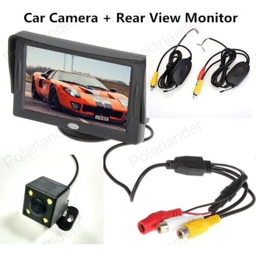 4.3 inch 480x234 Rear View Monitor with Rearview Car Camera Night vision Pocket-sized and transmitter receiver