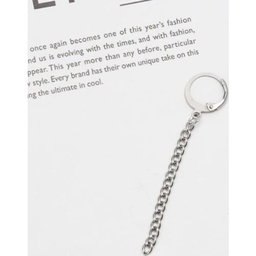 5Pcs KPOP Cool Boys Girls Long Chain Drop Earrings Kit Korean Fashion Jewelry E56A