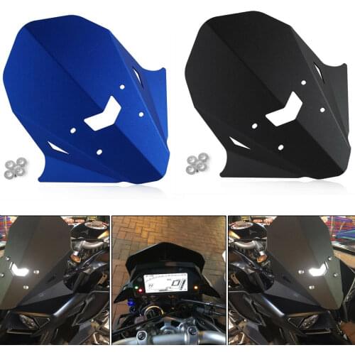 Aluminum Headlight Windshield Windscreen Flyscreen Wind Deflector for Yamaha FZ MT 10 2016 2017 2018 2019 Motorcycle Accessories