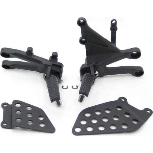Aftermarket Free Shipping Motorcycle Parts BLACK Front Rider Foot Pegs Bracket Fit For Honda CBR1000RR 2004 2005 2006 2007POLISH