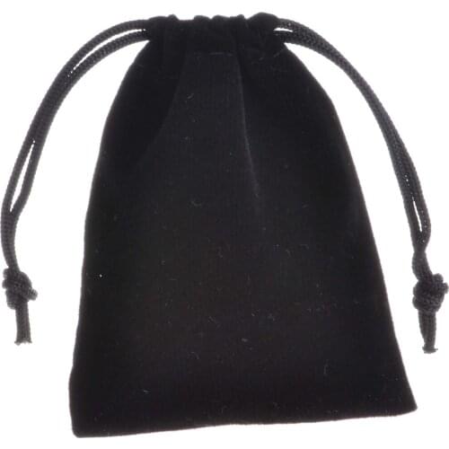 Ferimo 50pcs Black velvet bag bundle mouth jewelry bag headset bag play jewelry jade jewelry collection small cloth bag mini