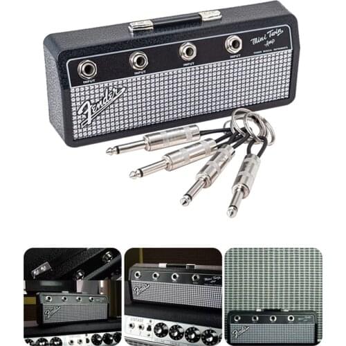 Key Storage Holder Fender Blues Music Rack Guitar Key Holder Cool Guitar Wall Keychain Vintage Amplifier Home Decoration Gift