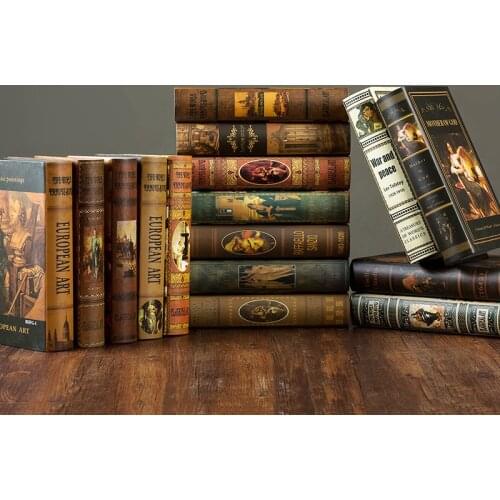 European Retro Fake Book Decoration Study Prop Books Decoration Living Room Cabinet Simulation Books Accessories Gift Home Decor