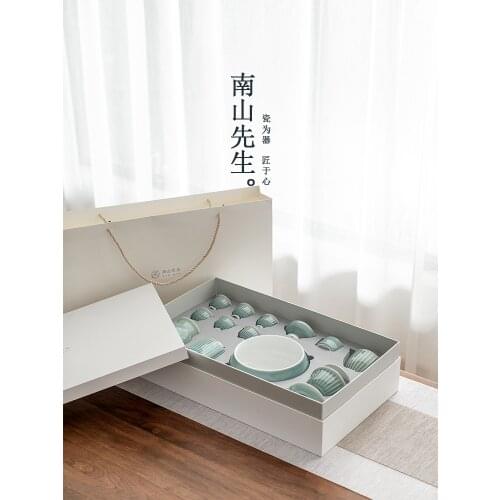 Porcelain Tea Set Charms Aesthetic Travel Simple Tea Set Kung Fu Modern Ceremony Display Tetera Porcelana Teaware Sets BG50TS