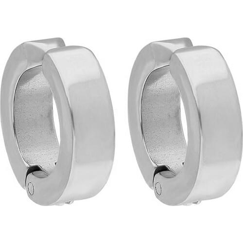 Getss Kıstırmalı Model Women Men Steel Earrings EK001
