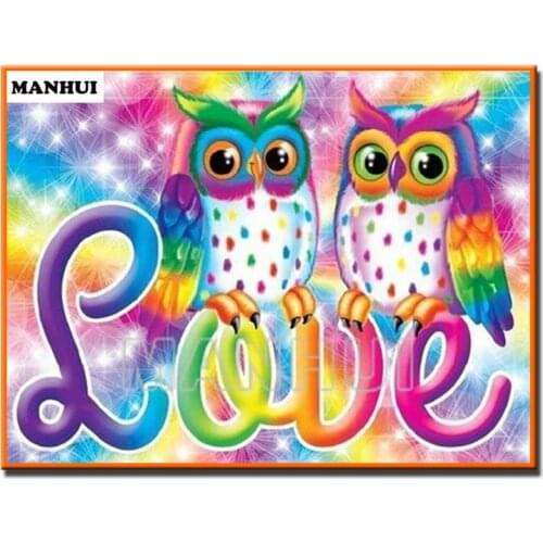 New diy diamond painting Animal owl cross stitch rhinestones crystal diamond embroidery mosaic craft painting MH559