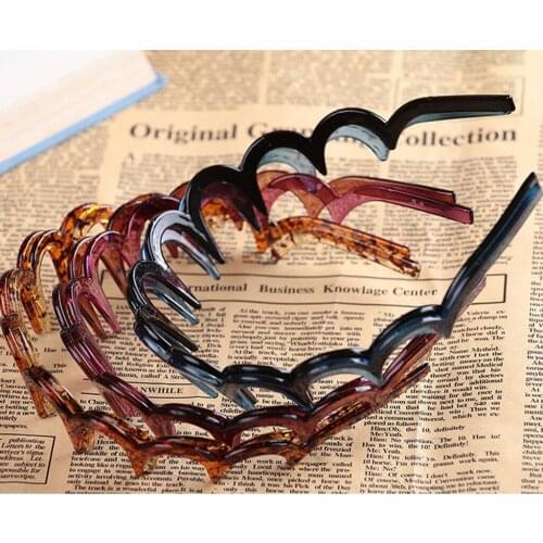 Plastic Wave Hair Band Comb Headband 11cm with Deep Teeth Hair Accessories