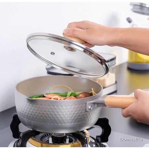 Physical Non-stick Japanese-Style Snow Flat Pot Easy To Clean Instant Noodle Pots Easy To Pour Household Gas Noodle Tools