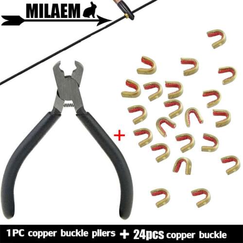 Archery Plier Bow String D Loop Release Nocking Point Pliers Install Brass Buckles Compound Bow Shooting Accessories