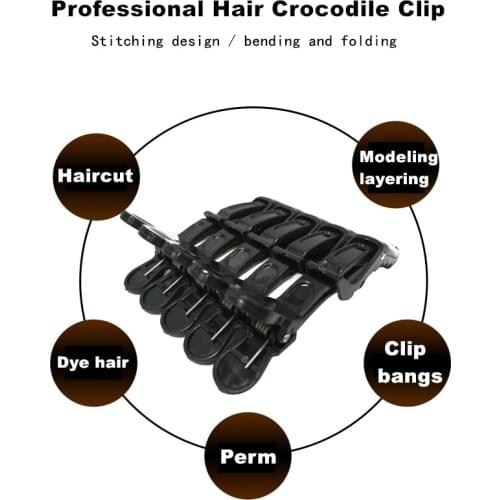 Professional hairdressing clip barber shop duckbill clip alligator clip haircut styling positioning clip hot dyeing zone tool