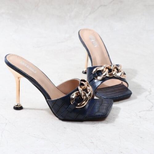 2021 summer sandals sexy square toe sandals and slippers fairy style open toe stilettos for party high heels