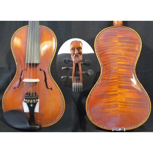 Baroque style SONG Maestro inlay shell man head 5 strings 4/4 violin #14612