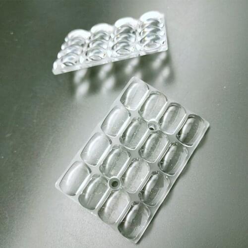 High quality 4*4 square shape Plastic Autom Light LED Lens