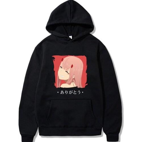Darling in the Franxx Hoodies Loose Summer long-sleeve Anime Harajuku Zero TWO Beautiful Girl Print Sweatshirt Men/women Tops