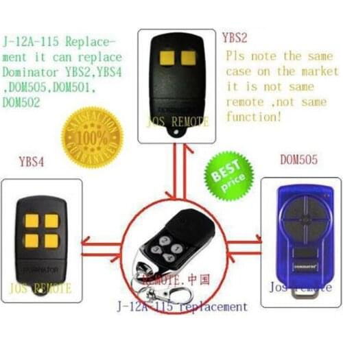 2pieces Hot selling dominator remote opener radio control, replace dominator 433.92mHZ remote FINE
