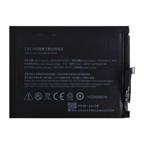100% new Li3932T44P6h806139 Battery For ZTE Nubia Z17 NX563J Battery 3200mAh Free Shipping to Russia