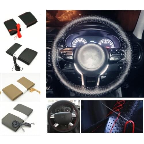Car steering wheel cover / diameter 36cm 38cm 40cm for Kia Forte Ceed Stonic Stinger Rio Picanto Niro