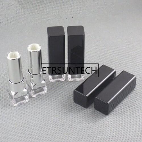 Black lipstick UV Silver tube inner diameter 12.1mm 4g DIY lip balm tube cosmetic packaging container F20172237