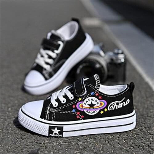 Children Flats Canvas Kids Shoes Anti-Skid Boy Girl Breathable Casual Spring Outdoor Walking Shoes Fashion Comfortable Sneakers